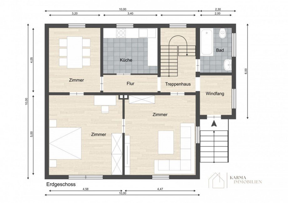 Grundriss_EG Zweifamilienhaus Geisenheim