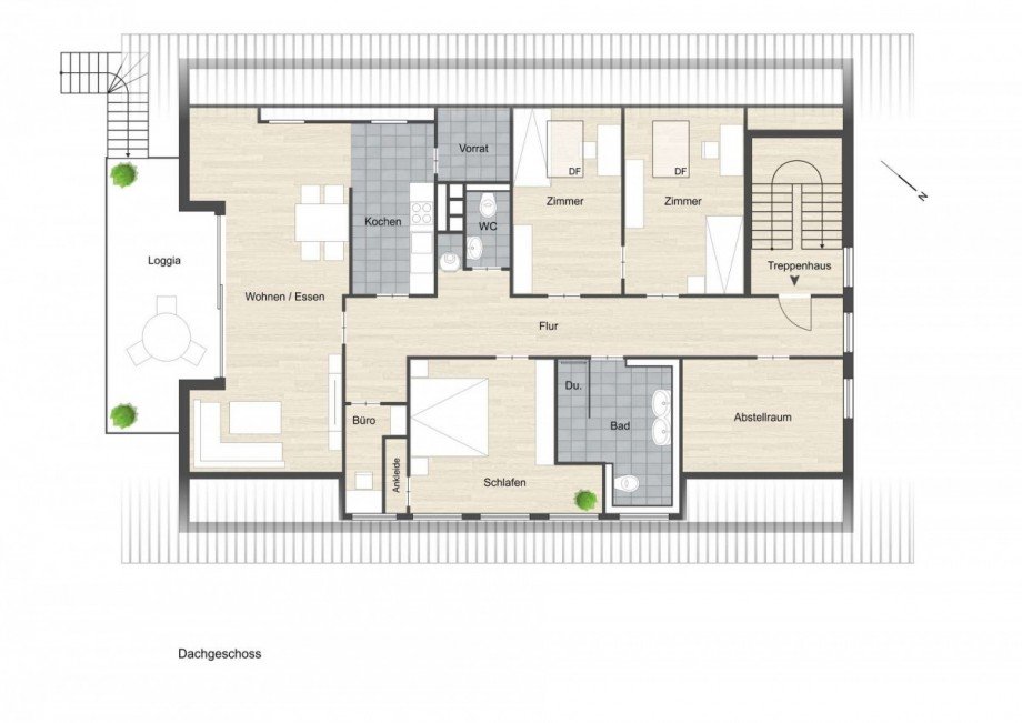 Grundriss_Dachgeschoss Mehrfamilienhaus Schlangenbad