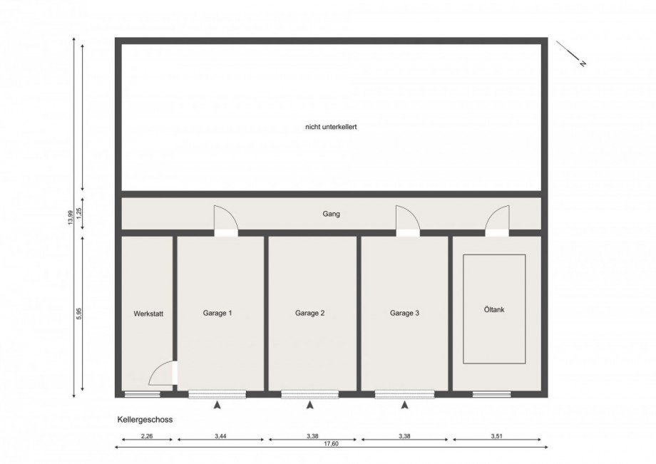 Grundriss_Kellergeschoss Mehrfamilienhaus Schlangenbad