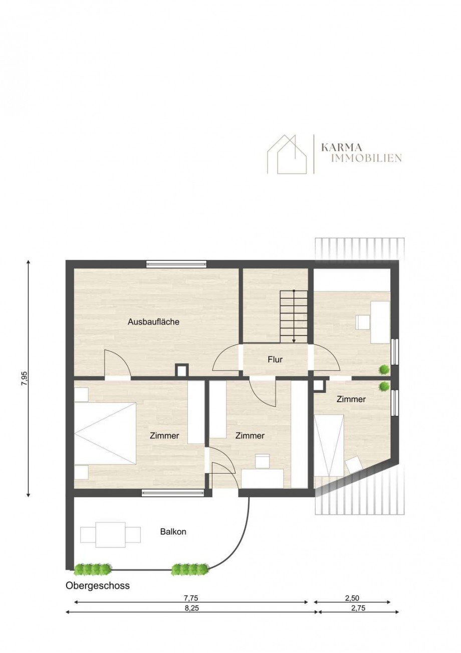 Obergeschoss Einfamilienhaus Geisenheim