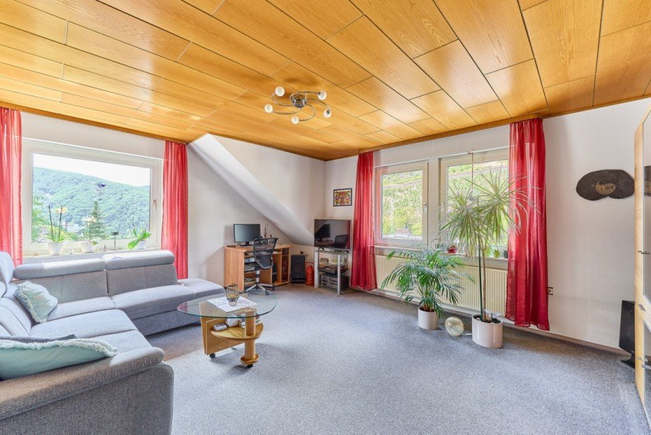 Wohnzimmer DG Mehrfamilienhaus R�desheim am Rhein