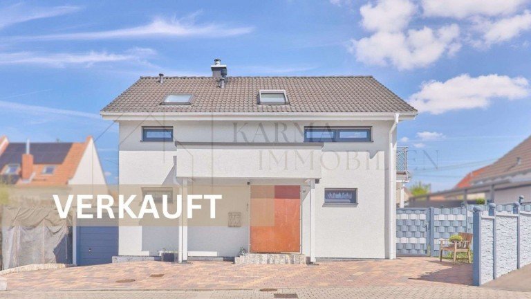 Hausansicht Friesenheim Einfamilienhaus *** VERKAUFT *** Freistehendes Einfamilienhaus (Bj. 2019) mit hochwertiger Ausstattung in ruhiger Lage nahe Mainz
