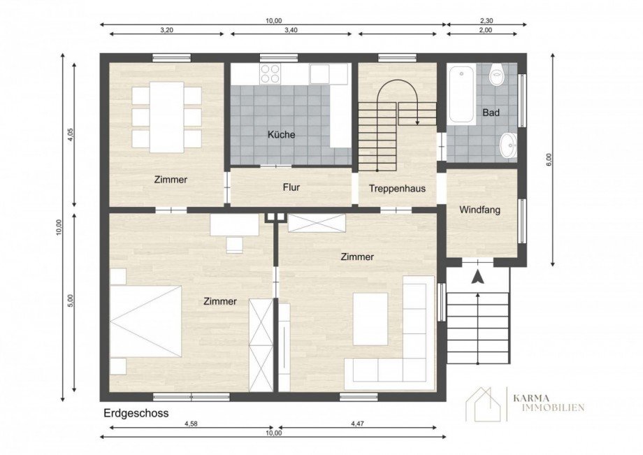 Grundriss_EG Zweifamilienhaus Geisenheim